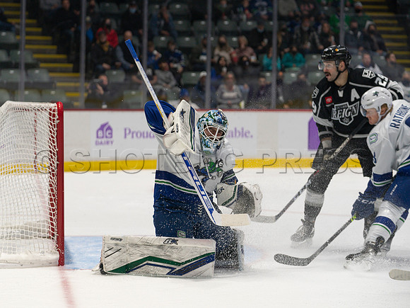 Nov 30, 2021, Abbotsford Canucks defeat Ontario Reign 3-2 in Abbotsford, BC, Canada