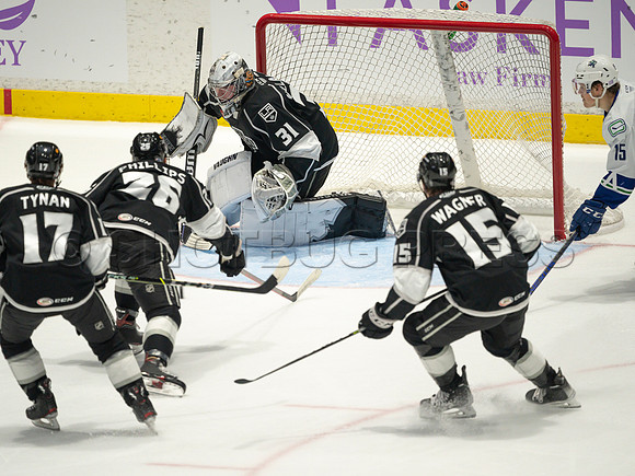 Nov 30, 2021, Abbotsford Canucks defeat Ontario Reign 3-2 in Abbotsford, BC, Canada