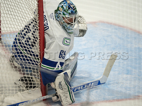 Nov 30, 2021, Abbotsford Canucks defeat Ontario Reign 3-2 in Abbotsford, BC, Canada