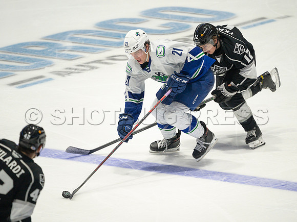 Nov 30, 2021, Abbotsford Canucks defeat Ontario Reign 3-2 in Abbotsford, BC, Canada