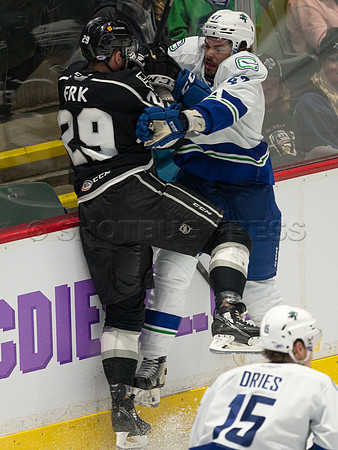 Nov 30, 2021, Abbotsford Canucks defeat Ontario Reign 3-2 in Abbotsford, BC, Canada