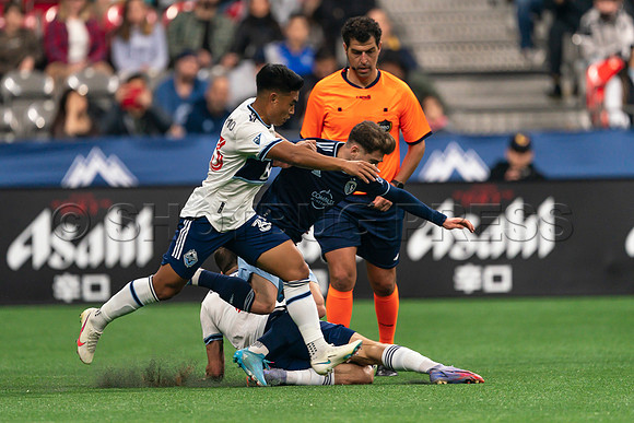 Sat, April 2, 2022 The Vancouver Whitecaps FC clinch a 1-0 win over Sporting Kansas City in Vancouver.