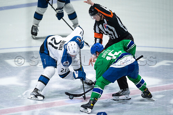 Sun, March 13, 2022 Abbotsford Canucks take Colorado Eagles 5–4 in OT at Abbotsford Event Centre in Abbotsford, BC