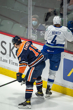 Abbotsford Canucks shutout by the Edmonton Oilers Farm Team, The Bakersfield Condors, Sunday, Jan 9, 2022 at Abbotsford Centre
