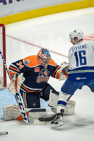 Abbotsford Canucks shutout by the Edmonton Oilers Farm Team, The Bakersfield Condors, Sunday, Jan 9, 2022 at Abbotsford Centre