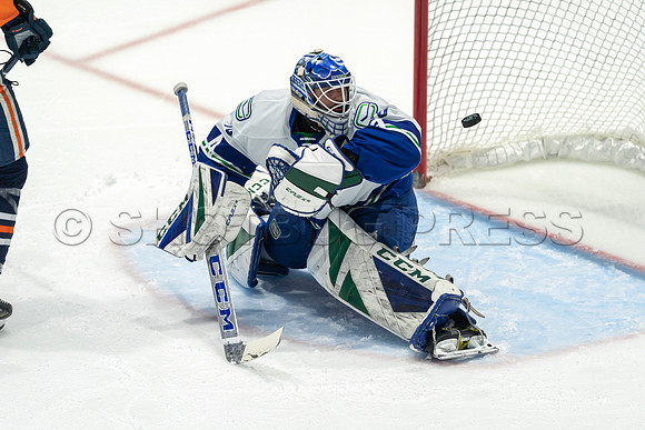 Abbotsford Canucks shutout by the Edmonton Oilers Farm Team, The Bakersfield Condors, Sunday, Jan 9, 2022 at Abbotsford Centre