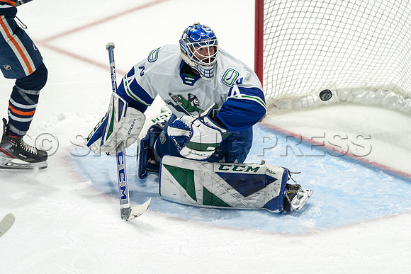 Abbotsford Canucks shutout by the Edmonton Oilers Farm Team, The Bakersfield Condors, Sunday, Jan 9, 2022 at Abbotsford Centre