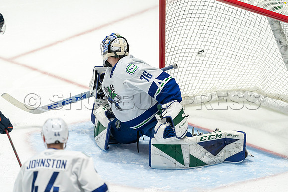 Abbotsford Canucks shutout by the Edmonton Oilers Farm Team, The Bakersfield Condors, Sunday, Jan 9, 2022 at Abbotsford Centre