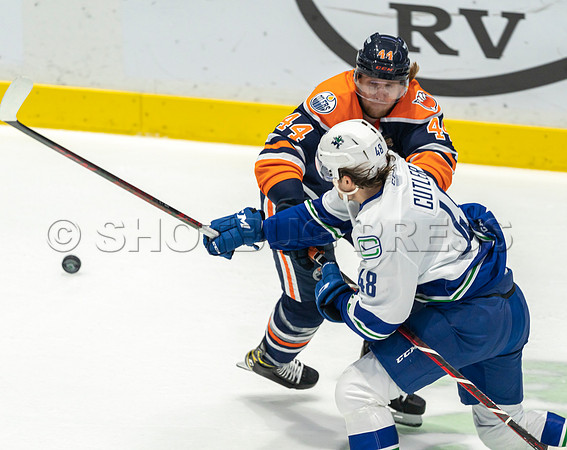 Abbotsford Canucks shutout by the Edmonton Oilers Farm Team, The Bakersfield Condors, Sunday, Jan 9, 2022 at Abbotsford Centre