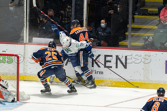 Abbotsford Canucks shutout by the Edmonton Oilers Farm Team, The Bakersfield Condors, Sunday, Jan 9, 2022 at Abbotsford Centre