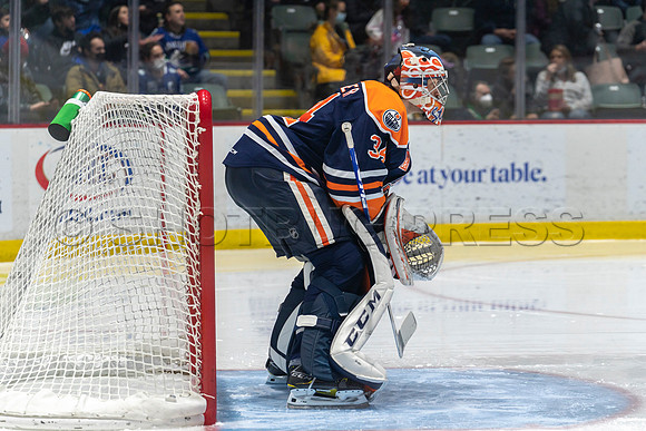 Abbotsford Canucks shutout by the Edmonton Oilers Farm Team, The Bakersfield Condors, Sunday, Jan 9, 2022 at Abbotsford Centre