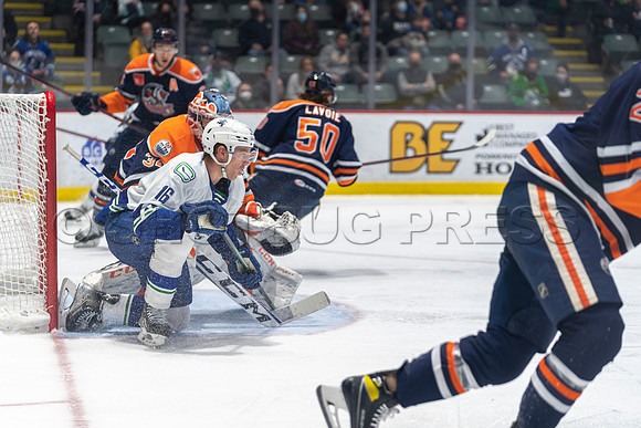 Abbotsford Canucks shutout by the Edmonton Oilers Farm Team, The Bakersfield Condors, Sunday, Jan 9, 2022 at Abbotsford Centre