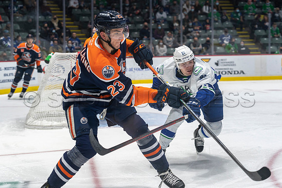 Abbotsford Canucks shutout by the Edmonton Oilers Farm Team, The Bakersfield Condors, Sunday, Jan 9, 2022 at Abbotsford Centre