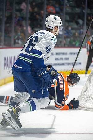 Abbotsford Canucks shutout by the Edmonton Oilers Farm Team, The Bakersfield Condors, Sunday, Jan 9, 2022 at Abbotsford Centre