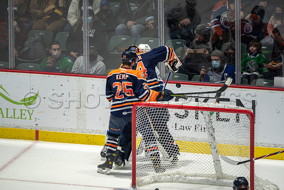 Abbotsford Canucks shutout by the Edmonton Oilers Farm Team, The Bakersfield Condors, Sunday, Jan 9, 2022 at Abbotsford Centre