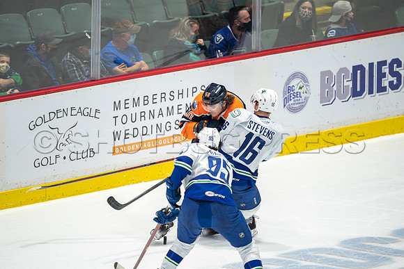 Abbotsford Canucks shutout by the Edmonton Oilers Farm Team, The Bakersfield Condors, Sunday, Jan 9, 2022 at Abbotsford Centre