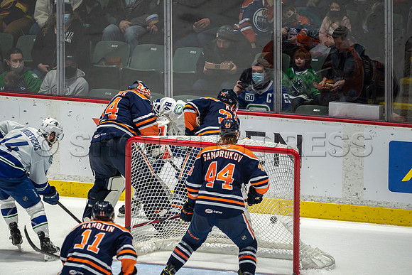 Abbotsford Canucks shutout by the Edmonton Oilers Farm Team, The Bakersfield Condors, Sunday, Jan 9, 2022 at Abbotsford Centre