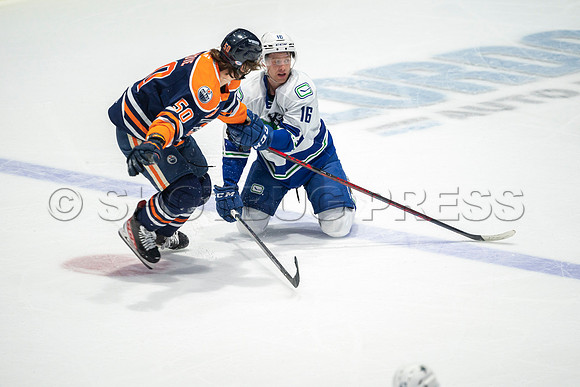 Abbotsford Canucks shutout by the Edmonton Oilers Farm Team, The Bakersfield Condors, Sunday, Jan 9, 2022 at Abbotsford Centre