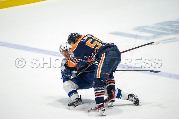 Abbotsford Canucks shutout by the Edmonton Oilers Farm Team, The Bakersfield Condors, Sunday, Jan 9, 2022 at Abbotsford Centre