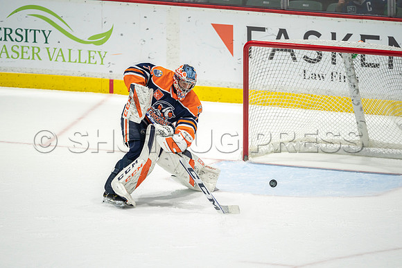Abbotsford Canucks shutout by the Edmonton Oilers Farm Team, The Bakersfield Condors, Sunday, Jan 9, 2022 at Abbotsford Centre