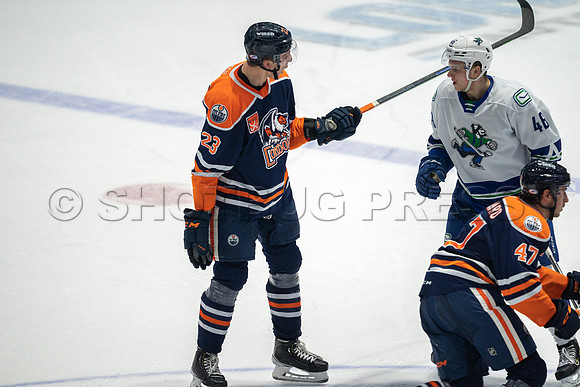 Abbotsford Canucks shutout by the Edmonton Oilers Farm Team, The Bakersfield Condors, Sunday, Jan 9, 2022 at Abbotsford Centre