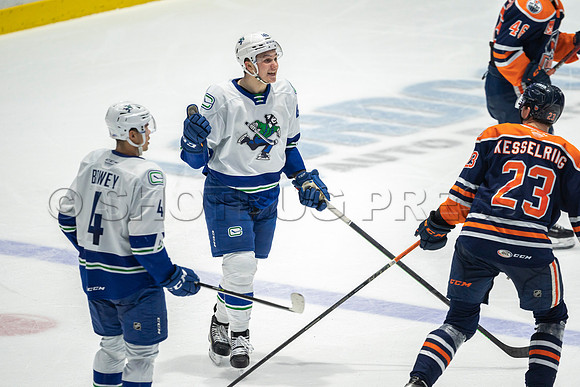 Abbotsford Canucks shutout by the Edmonton Oilers Farm Team, The Bakersfield Condors, Sunday, Jan 9, 2022 at Abbotsford Centre