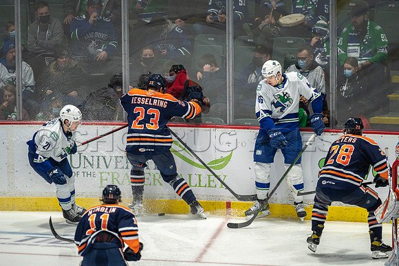 Abbotsford Canucks shutout by the Edmonton Oilers Farm Team, The Bakersfield Condors, Sunday, Jan 9, 2022 at Abbotsford Centre