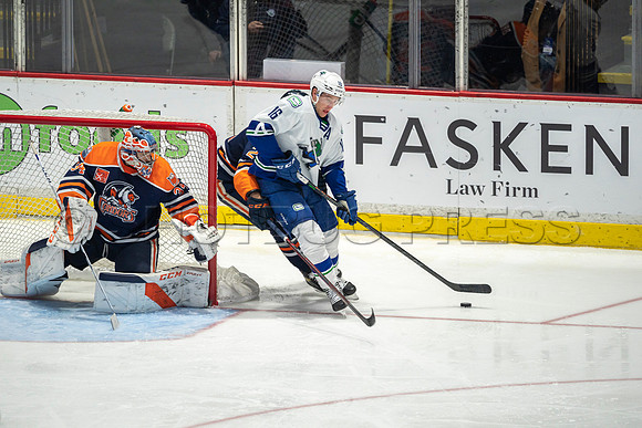 Abbotsford Canucks shutout by the Edmonton Oilers Farm Team, The Bakersfield Condors, Sunday, Jan 9, 2022 at Abbotsford Centre