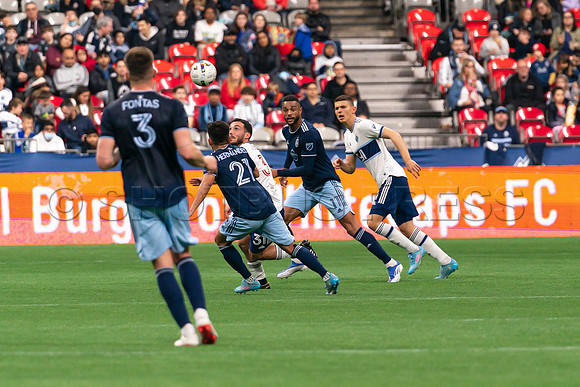 Sat, April 2, 2022 The Vancouver Whitecaps FC clinch a 1-0 win over Sporting Kansas City in Vancouver.