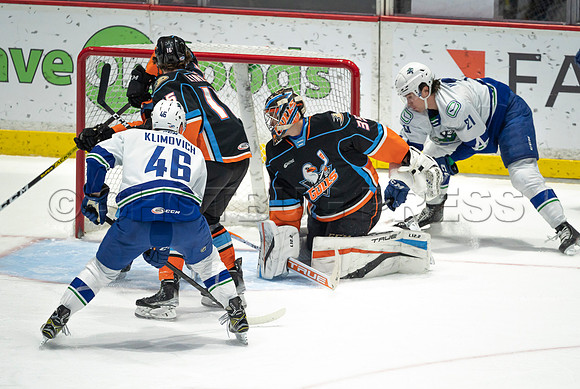 Abbotsford Canucks defeat San Diego Gulls 4-2 on Sunday, Jan 23, 2022 at Abbotsford Centre.