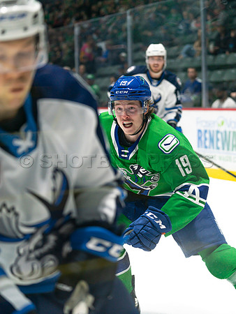 Wed, March 16, 2022 Abbotsford Canucks make an epic comeback to take a 5-4 win in OT against the Manitoba Moose in Abbotsford, BC