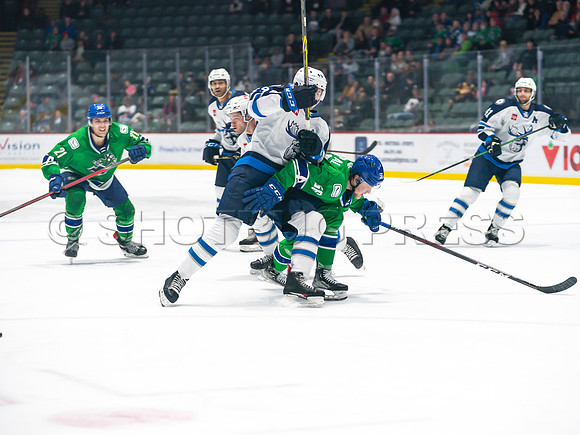 Wed, March 16, 2022 Abbotsford Canucks make an epic comeback to take a 5-4 win in OT against the Manitoba Moose in Abbotsford, BC