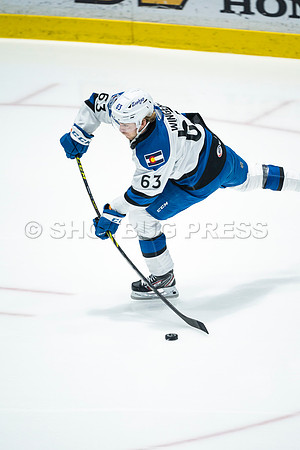 Sun, March 13, 2022 Abbotsford Canucks take Colorado Eagles 5–4 in OT at Abbotsford Event Centre in Abbotsford, BC