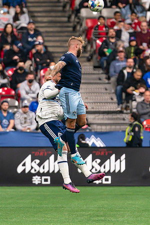 Sat, April 2, 2022 The Vancouver Whitecaps FC clinch a 1-0 win over Sporting Kansas City in Vancouver.