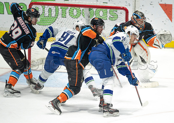 Abbotsford Canucks defeat San Diego Gulls 4-2 on Sunday, Jan 23, 2022 at Abbotsford Centre.