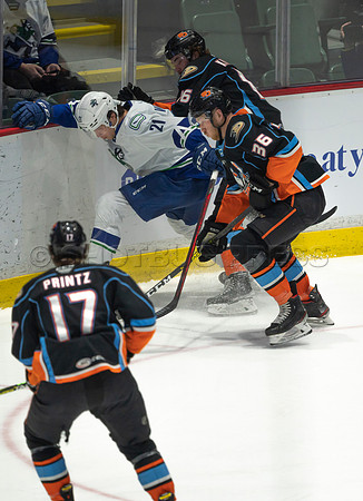 Abbotsford Canucks defeat San Diego Gulls 4-2 on Sunday, Jan 23, 2022 at Abbotsford Centre.