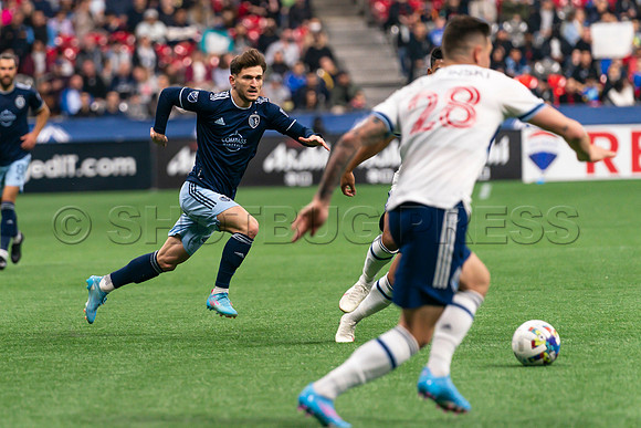 Sat, April 2, 2022 The Vancouver Whitecaps FC clinch a 1-0 win over Sporting Kansas City in Vancouver.