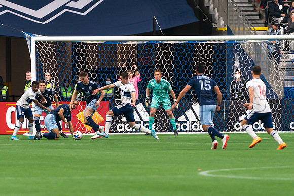 Sat, April 2, 2022 The Vancouver Whitecaps FC clinch a 1-0 win over Sporting Kansas City in Vancouver.