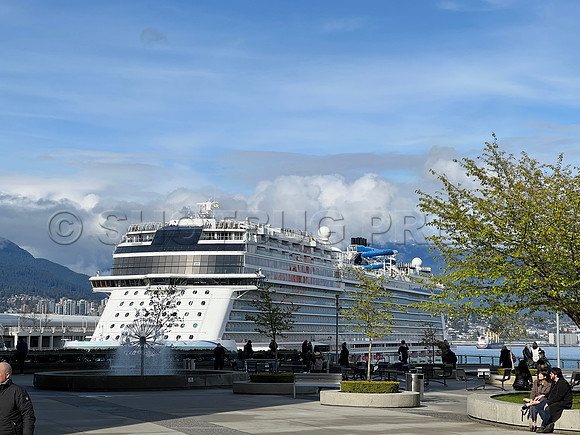 April 21, 2022 NCL Norwegian Bliss-Wyland docks Canada Place, Vancouver, BC.