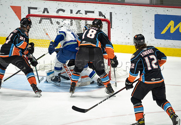 Abbotsford Canucks defeat San Diego Gulls 4-2 on Sunday, Jan 23, 2022 at Abbotsford Centre.