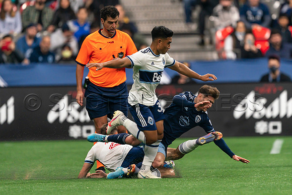 Sat, April 2, 2022 The Vancouver Whitecaps FC clinch a 1-0 win over Sporting Kansas City in Vancouver.