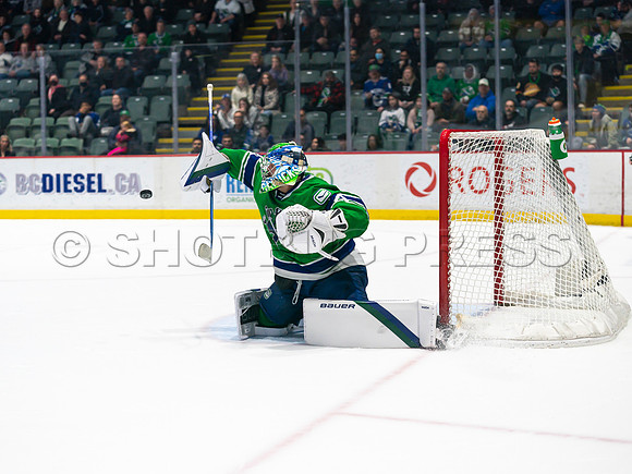 Wed, March 16, 2022 Abbotsford Canucks make an epic comeback to take a 5-4 win in OT against the Manitoba Moose in Abbotsford, BC