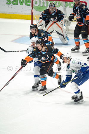 Abbotsford Canucks defeat San Diego Gulls 4-2 on Sunday, Jan 23, 2022 at Abbotsford Centre.