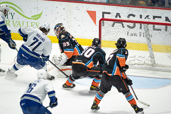 Abbotsford Canucks defeat San Diego Gulls 4-2 on Sunday, Jan 23, 2022 at Abbotsford Centre.