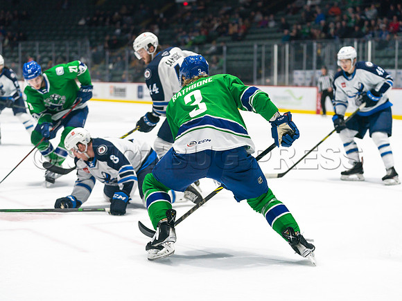 Wed, March 16, 2022 Abbotsford Canucks make an epic comeback to take a 5-4 win in OT against the Manitoba Moose in Abbotsford, BC