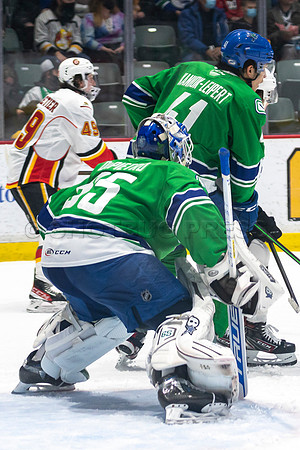 Sun, Feb 27, 2022 Abbotsford Canucks crush Stockton Flames 6-2 at Abbotsford Event Centre.