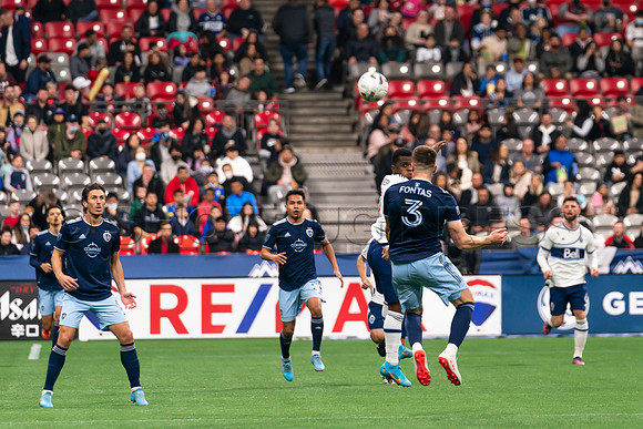 Sat, April 2, 2022 The Vancouver Whitecaps FC clinch a 1-0 win over Sporting Kansas City in Vancouver.