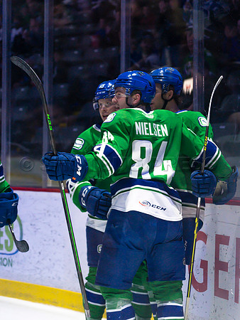 Wed, March 16, 2022 Abbotsford Canucks make an epic comeback to take a 5-4 win in OT against the Manitoba Moose in Abbotsford, BC