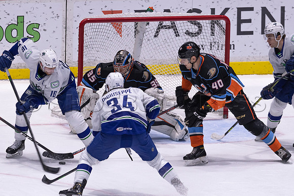 Abbotsford Canucks defeat San Diego Gulls 4-2 on Sunday, Jan 23, 2022 at Abbotsford Centre.
