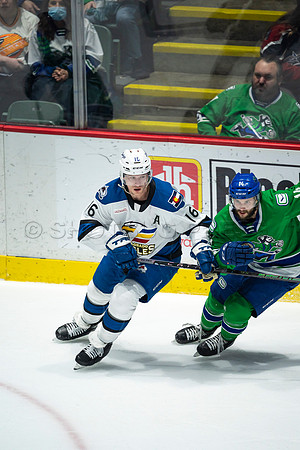 Sun, March 13, 2022 Abbotsford Canucks take Colorado Eagles 5–4 in OT at Abbotsford Event Centre in Abbotsford, BC